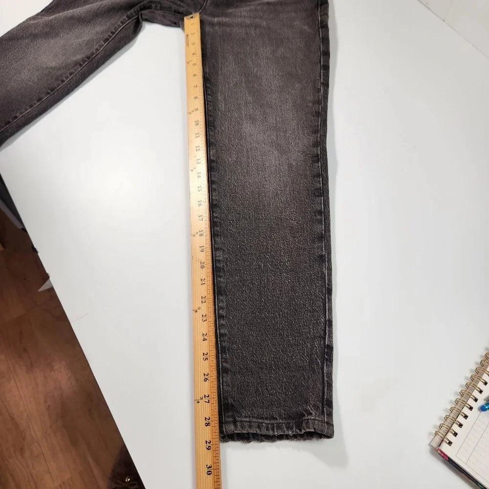 Good American Good Girlfriend High Rise Black Wash Loose in the Leg NWT Jeans 00 - Picture 14 of 15